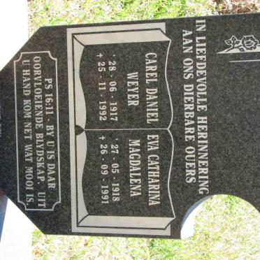 WEYER Carel Daniel 1917-1992 &amp; Eva Catharina Magdalena 1918-1991