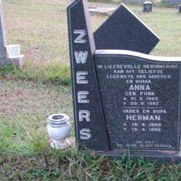 ZWEERS Herman 1909-1986 &amp; Anna FUNK 1909-1982