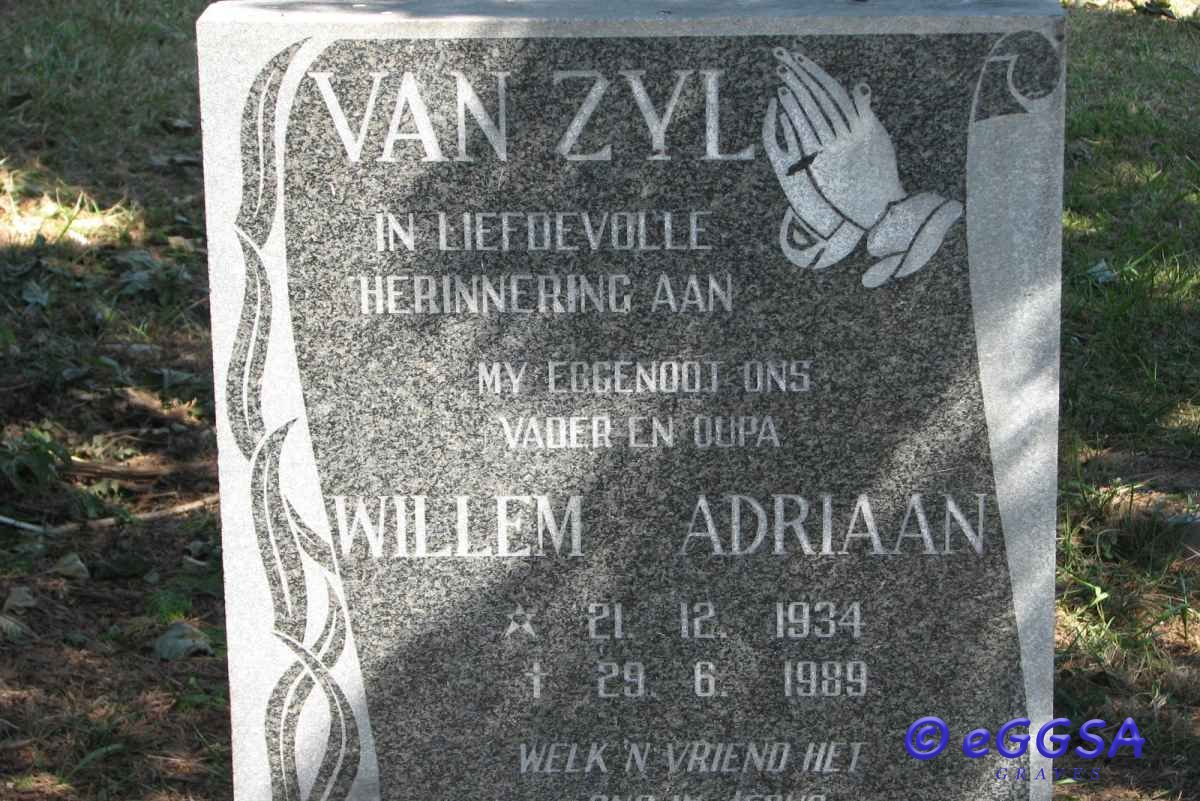 ZYL Willem Adriaan, van 1934-1989