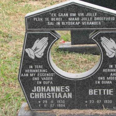 ?  Johannes Christiaan 1930-1994 &amp; Bettie 1930-