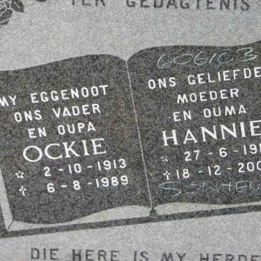 ?? Ockie 1913-1989 &amp; Hannie 1916-2005