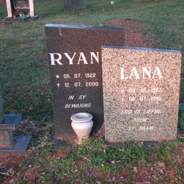 ?   Ryan 1922-2000 &amp; Lana 1927-1996
