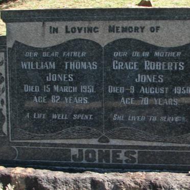 JONES William Thomas -1951 &amp; Grace Roberts -1950