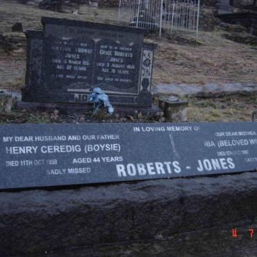 JONES Henry Ceredig, Roberts -1959 &amp; Ria JONES -1997