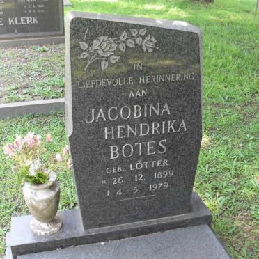 BOTES Jacobina Hendrika nee LOTTER 1899-1979