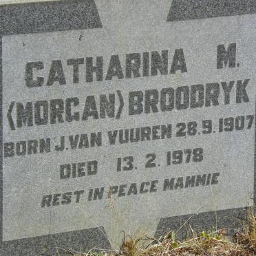 BROODRYK Catharine M. nee J.VAN VUUREN 1907-1978