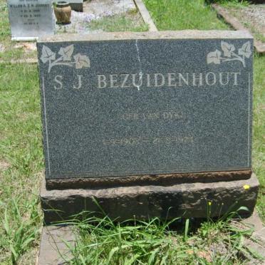 BEZUIDENHOUT S.J. nee VAN DYK 1903-1974