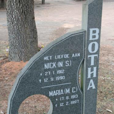 BOTHA N.S. 1912-1990 &amp; M.C. 1913-1997