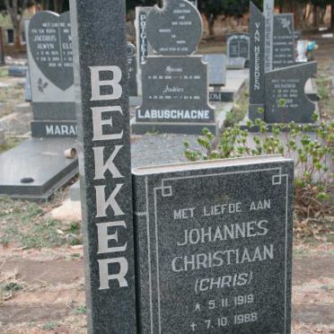 BEKKER Johannes Christiaan 1919-1988