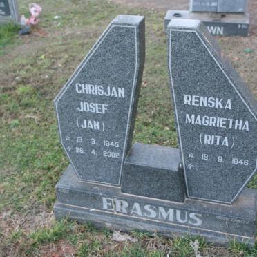 ERASMUS Chrisjan Josef 1945-2002 &amp; Renska Magrietha 1946-