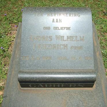GARBERS Andris Wilhelm Friedrich 1896-1963