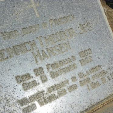 HANSEN Heinrich Theodor Jes 1903-1952