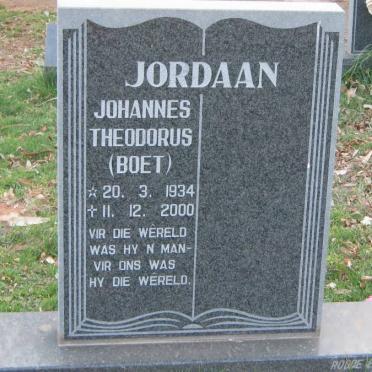JORDAAN Johannes Theodorus 1934-2000