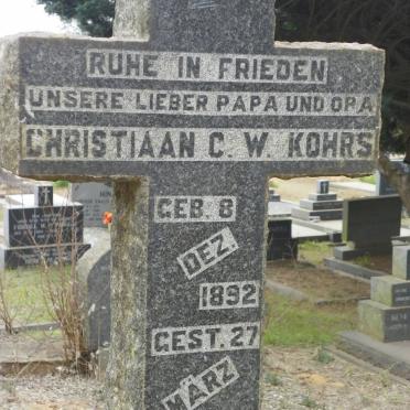 KOHRS Christiaan C.W. 1892-1964