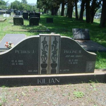 KILIAN Petrus J. 1900-1986 &amp; Pauline M. VAN TONDER 1901-1978