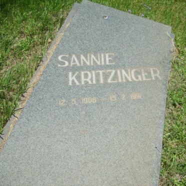 KRITZINGER Danie 1920-1981 &amp; Sannie 1908-1991
