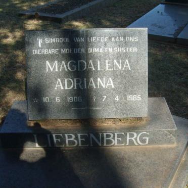 LIEBENBERG Magdalena Adriana 1906-1985