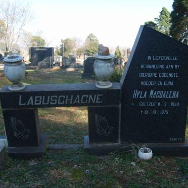 LABUSCHAGNE Hyla Magdalena nee COETZER 1924-1975