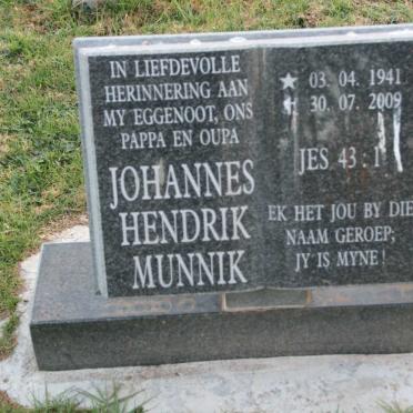 MUNNIK Johannes Hendrik 1941-2009