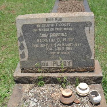 PLOOY Anna Christina Magrietha, du nee DU PLOOY 1897-1962
