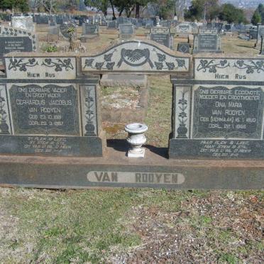 ROOYEN Gerhardus Jacobus, van 1881-1967 &amp; Dina Maria VERMAAK 1890-1965