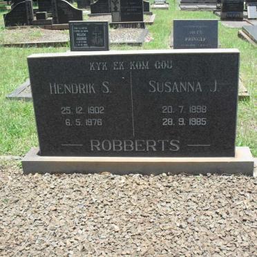 ROBBERTS Hendrik S. 1902-1976 &amp; Susanna J. 1898-1985