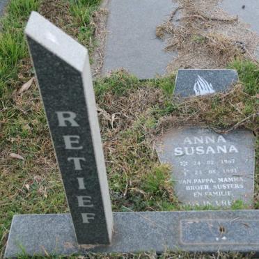RETIEF Anna Susanna 1967-1991