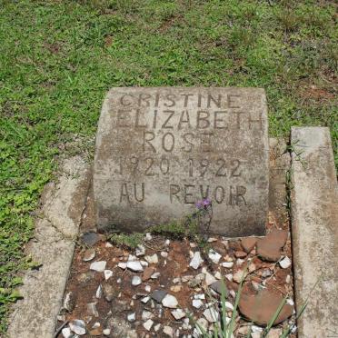 ROSE Christine Elizabeth 1920-1922