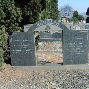 RUDOLPH Gerhardus Jacobus 1894-1972 &amp; Susara Susanna BROODRYK 1899-1954