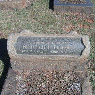 ROBBERTS Richard G.F. 1928-1965
