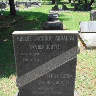 SCHYFF Roelof Jacobus Abraham, van der 1918-1972 &amp; Maria Sophia VAN ROOYEN 1925-1972