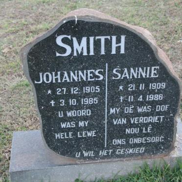 SMITH Johannes 1905-1985 &amp; Sannie 1909-1986
