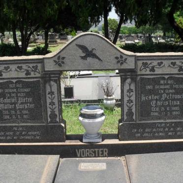 VORSTER Gabriel Pieter Moller 1894-1961 &amp; Hester Petronella Christina 1895-1980