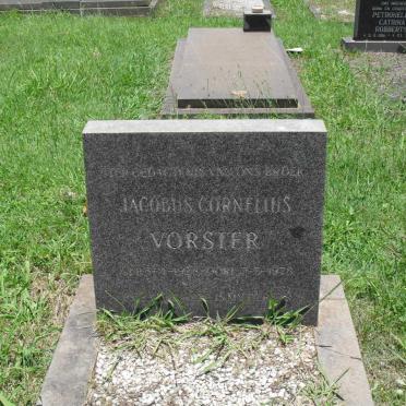 VORSTER Jacobus Cornelius ?-1978