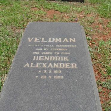 VELDMAN Hendrik Alexander 1919-1986