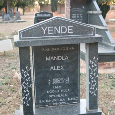YENDE Mandla Alex 1952-2009