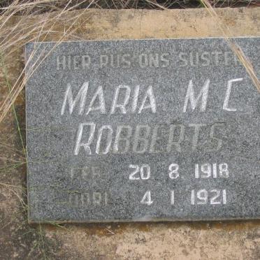 ROBBERTS Maria M.C. 1918-1921