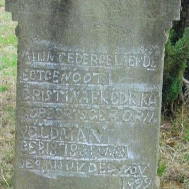 ROBBERTS Cristina Fredrika nee VELDMAN 1878-1922