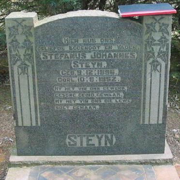 STEYN Stefanus Johannes 1896-1952