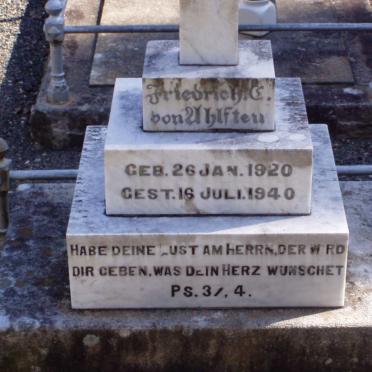 AHLFTEN Friedrich C., von 1920-1940