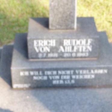 AHLFTEN Erich Rudolf, von