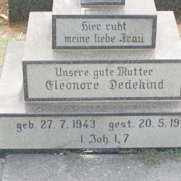DEDEKIND Eleonore A.K. 1943-1977