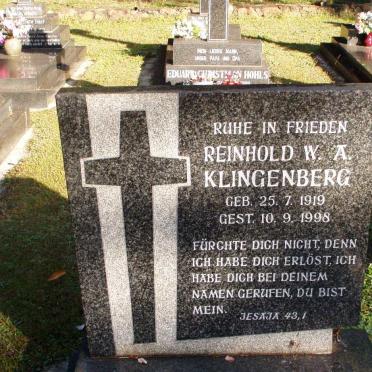 KLINGENBERG Reinhold W.A. 1919-1998