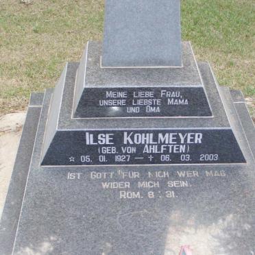 KOHLMEYER Ilse nee VON AHLFTEN 1927-2003