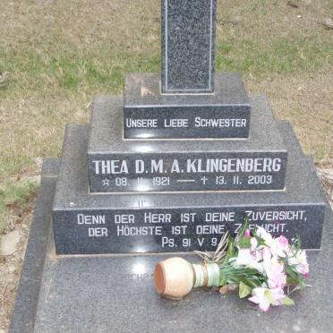 KLINGENBERG Thea D.M.A. 1921-2003