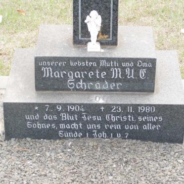 SCHRODER Margerete A.E. 1904-1980