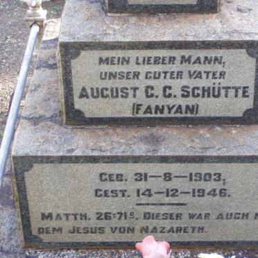 SCHUTTE August C.C. 1903-1946