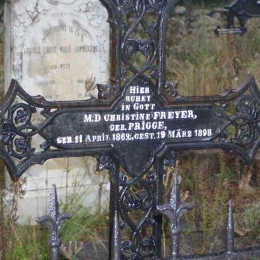 FREYER M. D. Christine nee PRIGGE 1862-1898