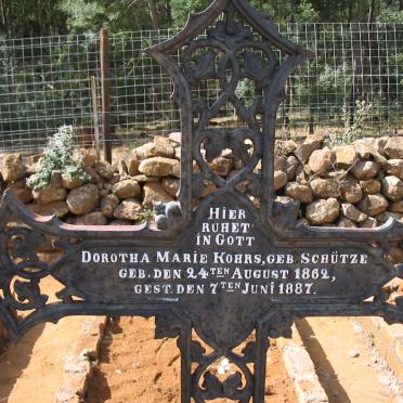 KOHRS Dorotha Marie nee SCHUTZE 1862-1887