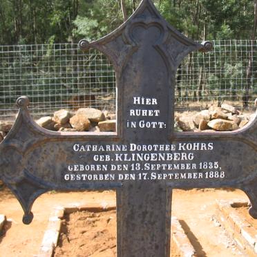 KOHRS Catharine Dorothee nee KLINGENBERG 1835-1888